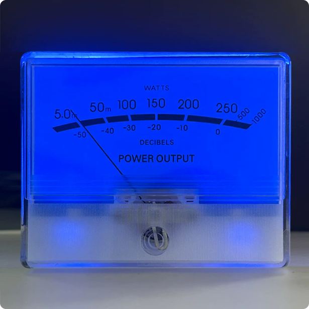 Analog Meter Gauge - TN-90 Type Blue Backlight VU Level